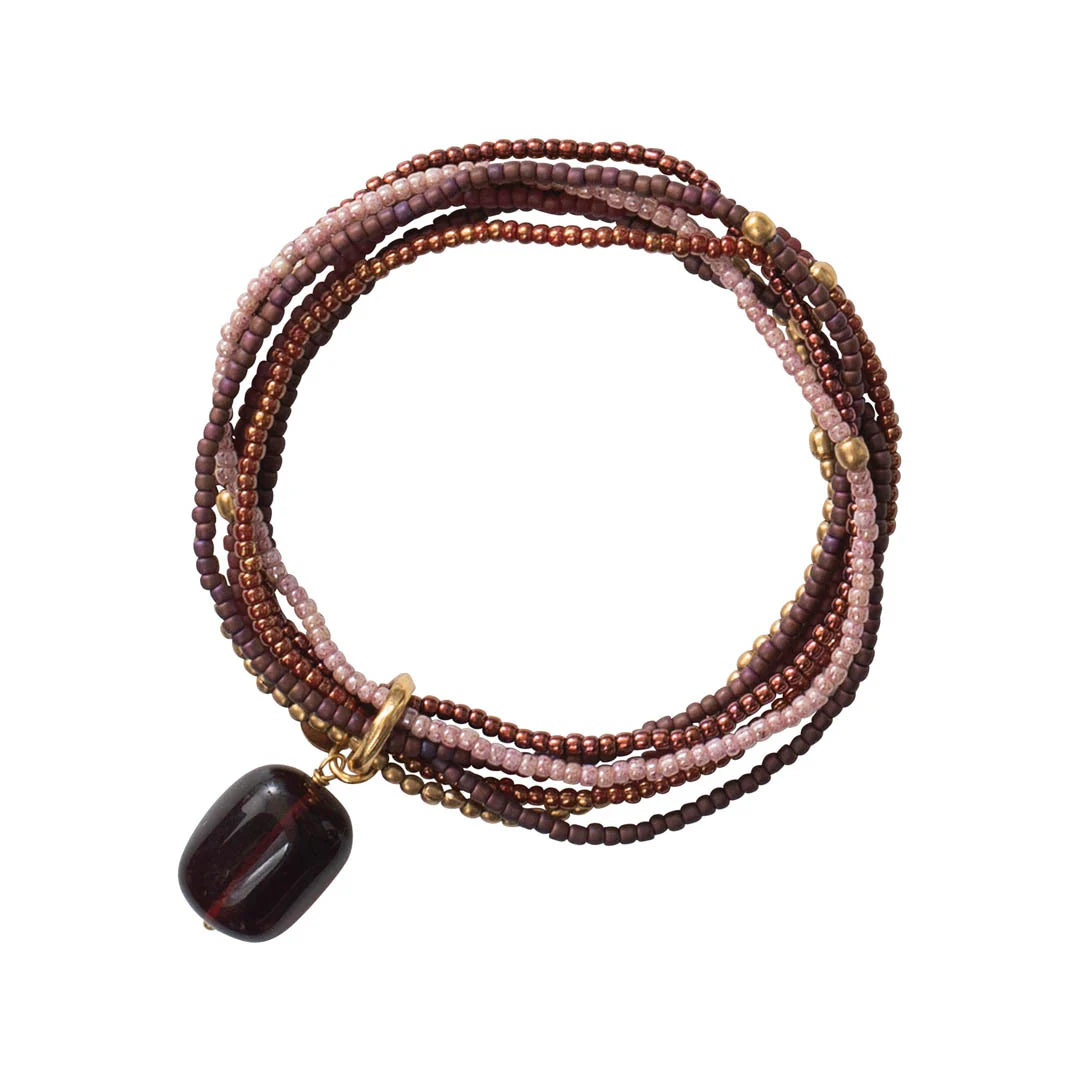 Nirmala Garnet Gold Colored Bracelet