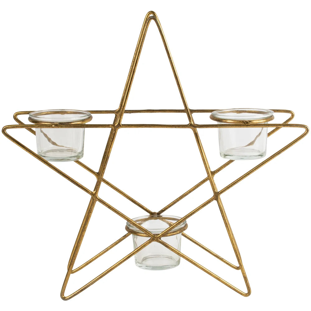 Star Triple T-light Holder