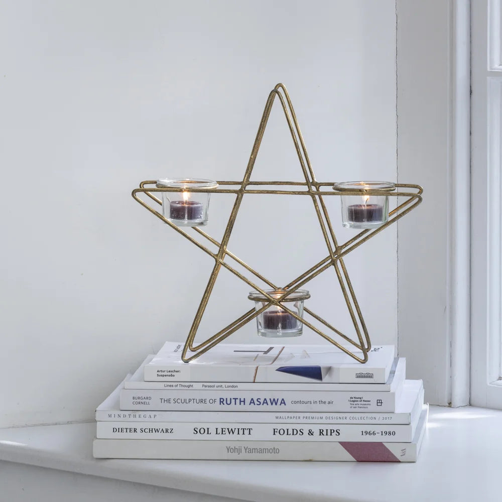 Star Triple T-light Holder