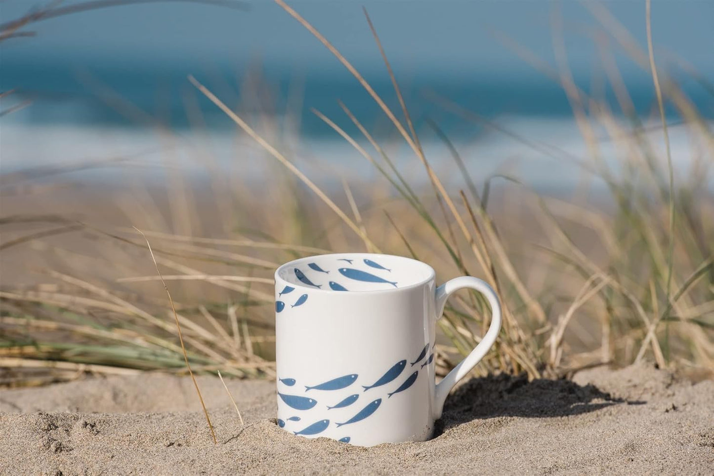 Bone China Fish Shoal Mug